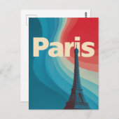 Paris retro briefkaart (Voorkant / Achterkant)