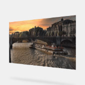 Paris River Wall Art Cityscape Sunset Scene (Angle)