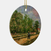 Paris Road with Peasant by Vincent van Gogh Keramisch Ornament (Rechts)