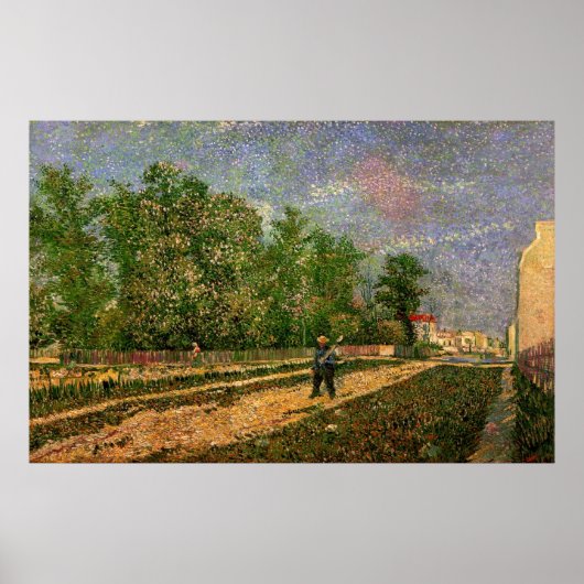 Paris Road with Peasant by Vincent van Gogh Poster (Voorkant)