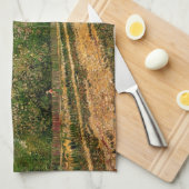 Paris Road with Peasant by Vincent van Gogh Theedoek (Quarter Fold)