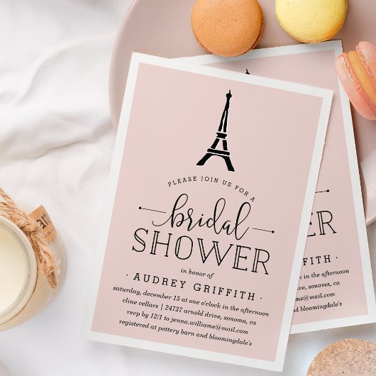 Paris Romance Bridal Shower Kaart