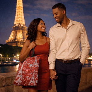 Paris Romance Eiffeltoren & Harten Draagtas