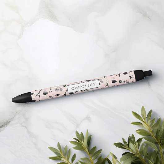 Paris Romance Personalized Zwarte Inkt Pen