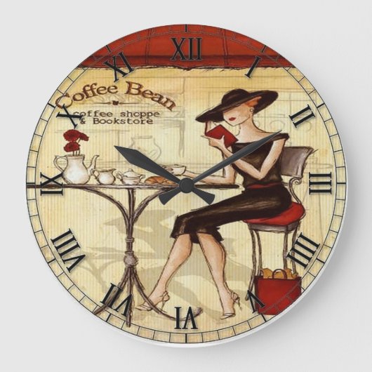 Paris-ronde acrylwandklok grote klok (Voorkant)