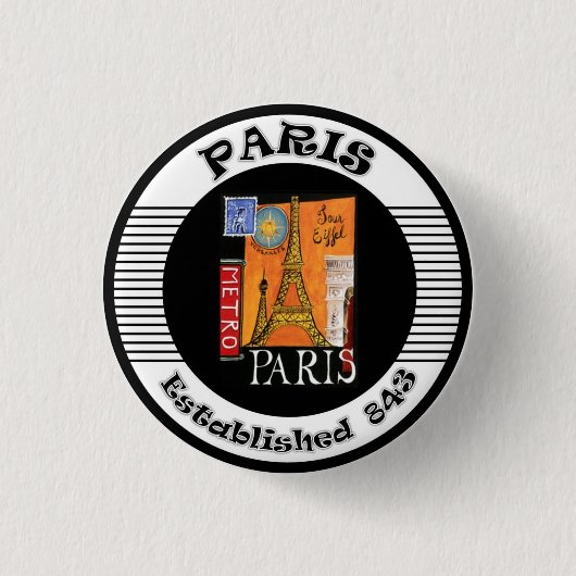paris ronde button 3,2 cm (Voorkant)
