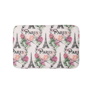 Paris Roses Bath Rug Badmat