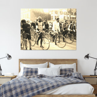 Paris-Roubaix Wielerwedstrijd 1907 Kleur Redux Canvas Afdruk