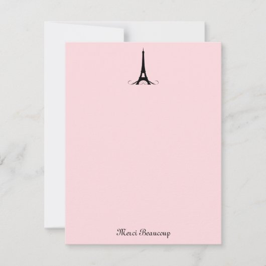 Paris roze - Bedankt voor je briefkaarten (Voorkant)