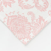 Paris  Roze Damask Eiffel Tower Girly Bow Fleece Deken (Hoek)