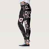 Paris roze en zwart paris leggings (Links)