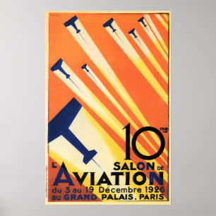 PARIS SALON de AVIATION 1926 Vintage Poster Design