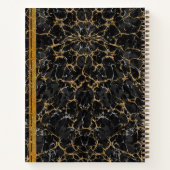 Paris Script Calligraphy  Black en Gold Notitieboek (Achterkant)