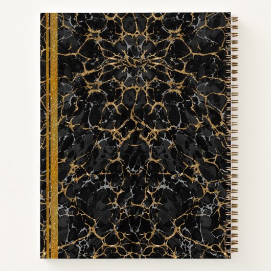 Paris Script Calligraphy  Black en Gold Notitieboek (Achterkant)