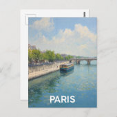 Paris Seine Briefkaart (Voorkant / Achterkant)