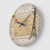 Paris  Shabby Chic Eiffel Tower Grote Klok (Hoek)