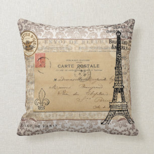 Paris  Shabby Chic Eiffel Tower Kussen