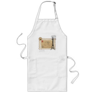 Paris Shabby Chic Eiffel Tower Lang Schort