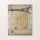 Paris Shabby Chic Eiffel Tower Legpuzzel (Verticaal)