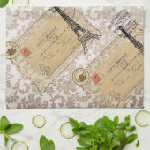 Paris Shabby Chic Eiffel Tower Theedoek (Gevouwen)