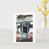 Paris Shop Front Travel Art Imprimer Carte (Fleur jaune)