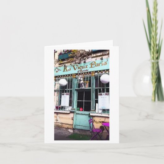 Paris Shop Front Travel Art Print Note Kaart (Voorkant)