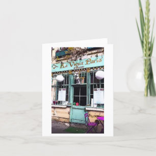 Paris Shop Front Travel Art-printkaart Kaart