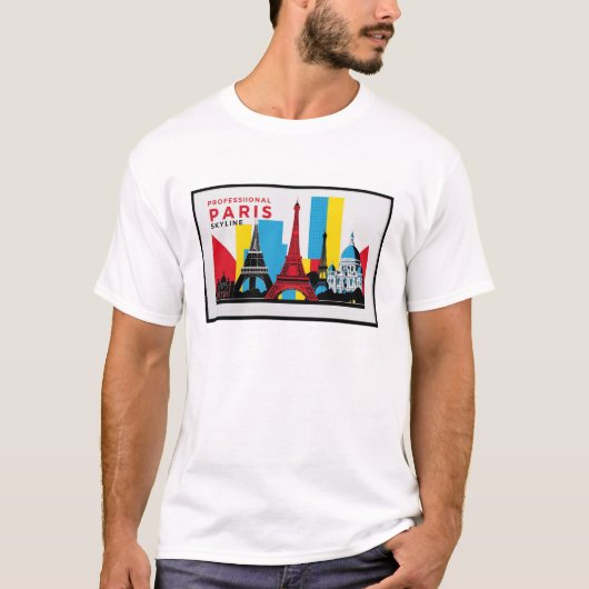Paris Skyline 2 T-shirt (Voorkant)