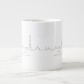 Paris skyline avec coordonnées mug (Devant)