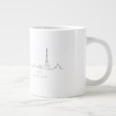 Paris skyline avec coordonnées mug (Droite)