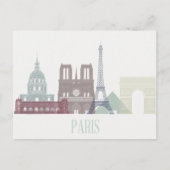 Paris Skyline Briefkaart (Voorkant)