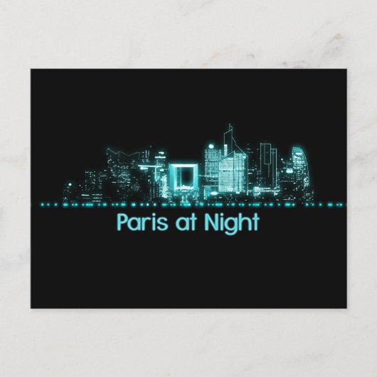 Paris Skyline Briefkaart (Voorkant)