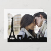 Paris Skyline Eiffel Tower Custom Photo Briefkaart (Voorkant / Achterkant)