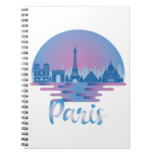 Paris Skyline - France Travel Notitieboek