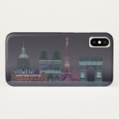 Paris Skyline Night Reflections Case-Mate iPhone Case (Achterkant (horizontaal))