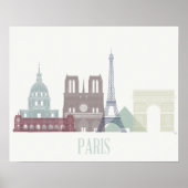 Paris Skyline Poster (Voorkant)