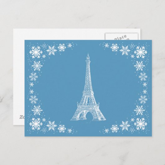 Paris Snow French Briefkaart (Voorkant / Achterkant)