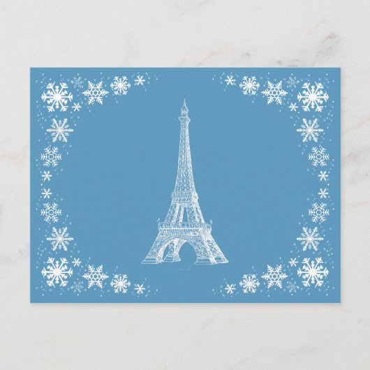 Paris Snow French Briefkaart (Voorkant)