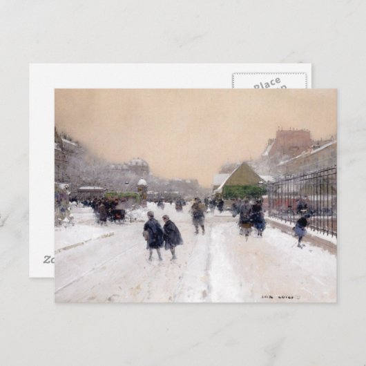 Paris sous la neige ~ Paris onder sneeuwBriefkaart Briefkaart (Voorkant / Achterkant)