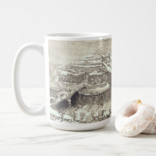 PARIS SOUS NEIGE (1890) Mug de Noël d'art Vintage