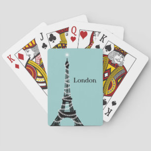 Paris Sparkles Anywhere Poker Cards turquoise Pokerkaarten