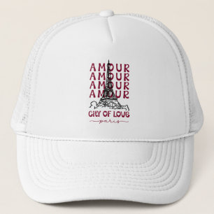 Paris Stad van de Liefde – Eiffeltoren Reis Souven Trucker Pet