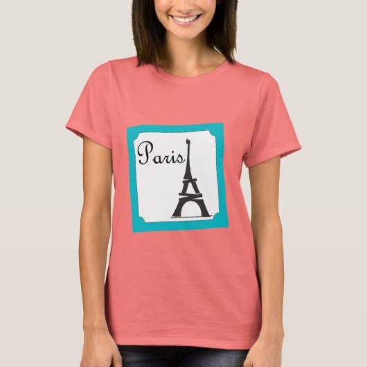 Paris Stamp Blue T-shirt (Voorkant)