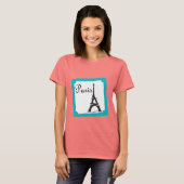 Paris Stamp Blue T-shirt (Voorkant volledig)