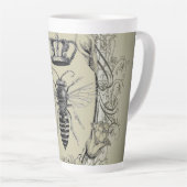 paris steampunk bijenteler franse bijenkoningenkop latte mok (Rechterhoek)