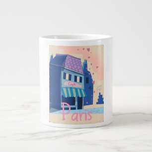 Paris Street  cartoon Grote Koffiekop