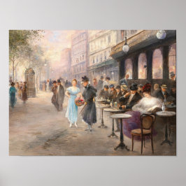 Paris Street Old Art Poster