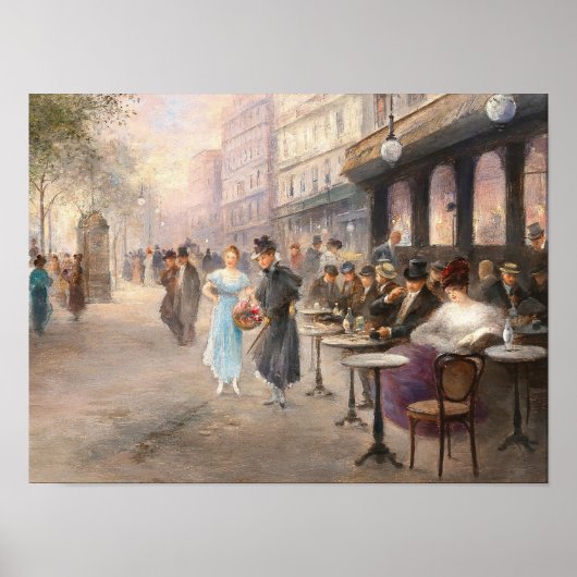 Paris Street Old Art Poster (Voorkant)