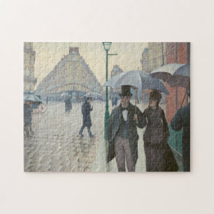 Paris Street; Rainy Day door Caillebotte Legpuzzel
