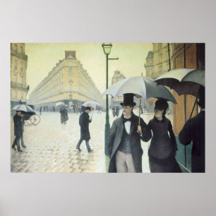 Paris Street, Rainy Day door Caillebotte Poster